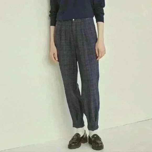 NWT!! Yerse | Checked Pleated  Pants - Picture 1 of 6